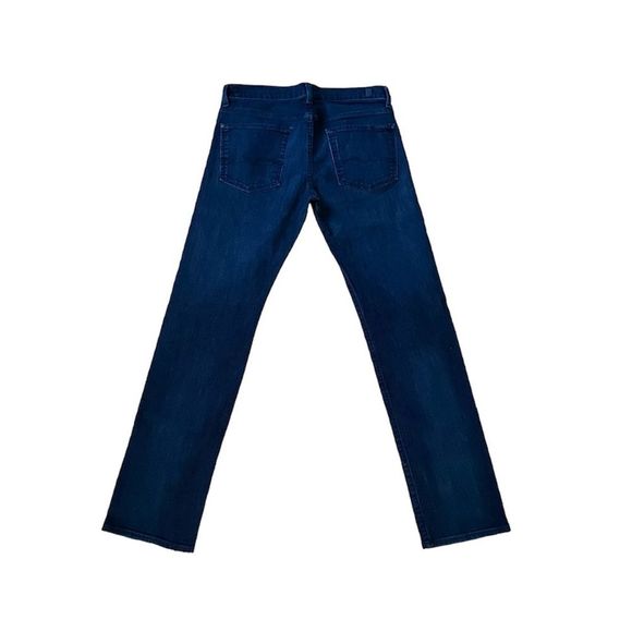 7 For All Mankind Dark Blue Straight Leg Jeans - Picture 3 of 9